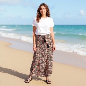 ANTHROPOLOGIE 1.State Dahlia Garden Maxi Skirt!